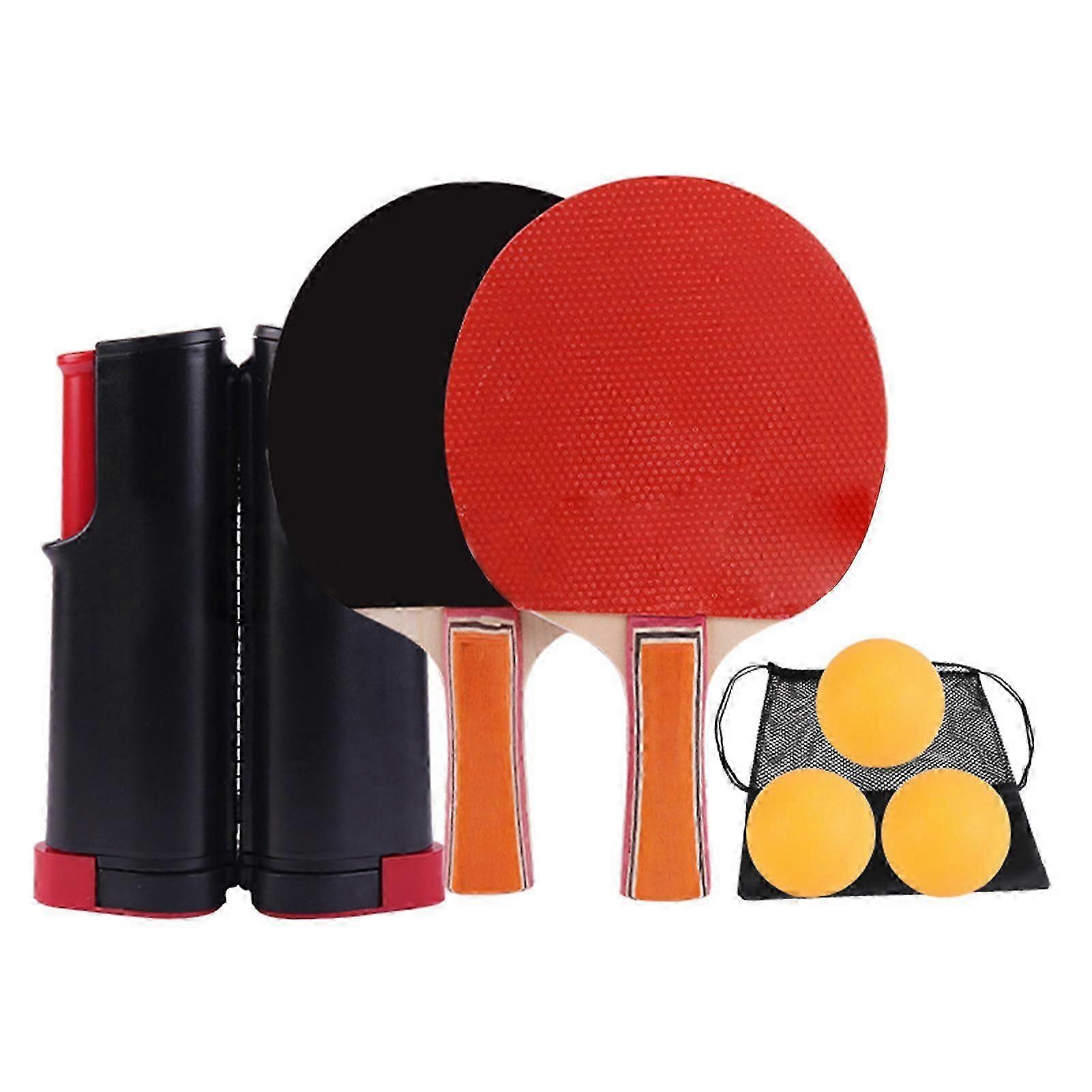 Table Tennis Set Paddles Balls Net Kit Portable Table Tennis Kit For Playing Outdoor