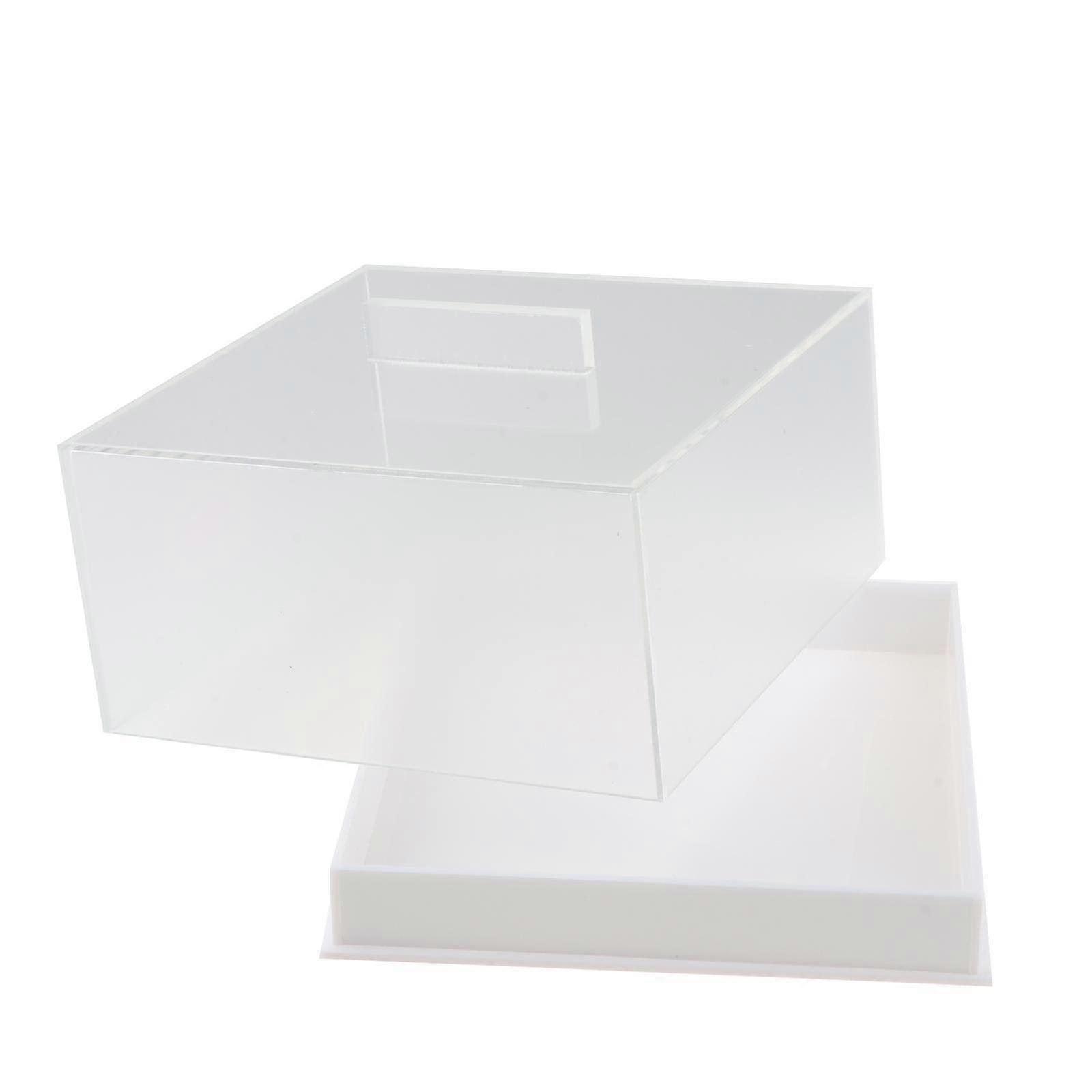 Acrylic Pastry Display Case Rectangular Bread Bin Portable Bread Box Cake