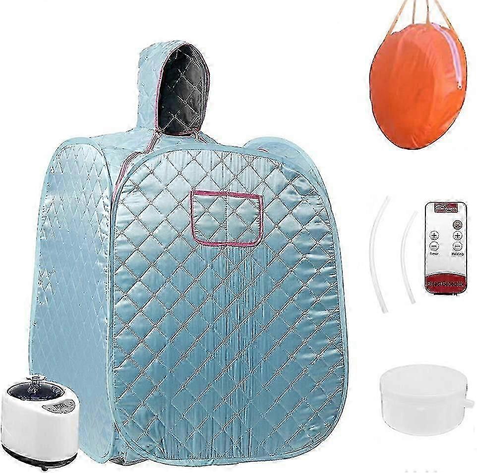 Portable Steam Home Sauna Foldable Steam Sauna Upgrade 2 Liter Steamer With Steam Hose Herbal Kit Remote Control Lightweight Tent Full Body Spa Slimmi