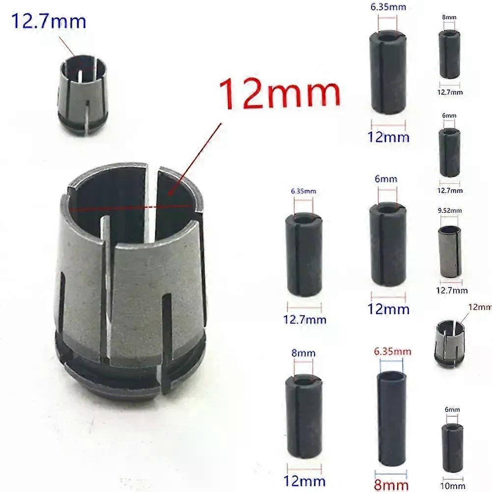 6mm 8mm 10mm 12mm 127mm 1/2 1/4 3/8 Adapter Router Chuck Collet Cone Nut For Ma-kita ME-TABO Power Tool Accessory