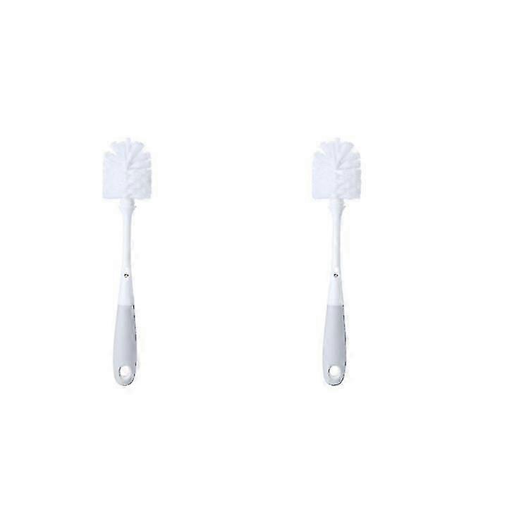 Set Of 2 White Long-handled Bottle Brushes