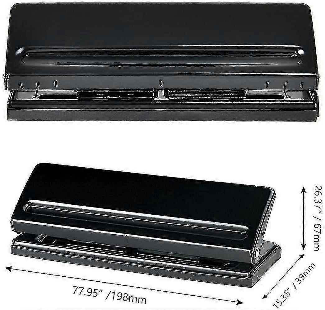 Adjustable Metal 6 Hole Punch Six Ring Binder Schedule Inserts 6 Sheets Capacity