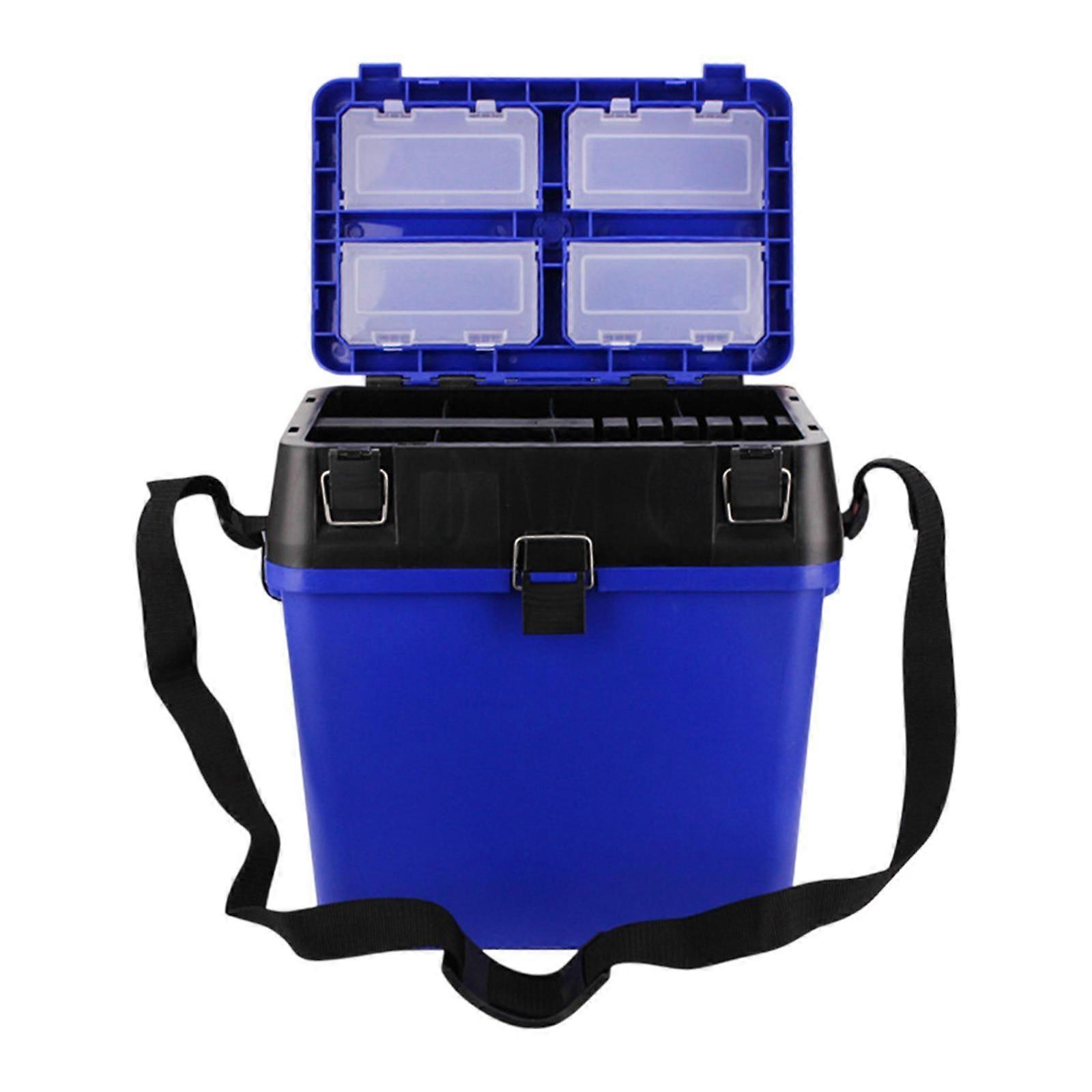 Cutie de echipament de pescuit Echipament de pescuit Impermeabil pliabil Handheld Fish Bucket Blue