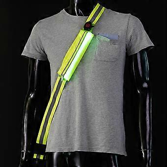 Rechargeable LED Running Belt Adjustable Elastic High-Visibility