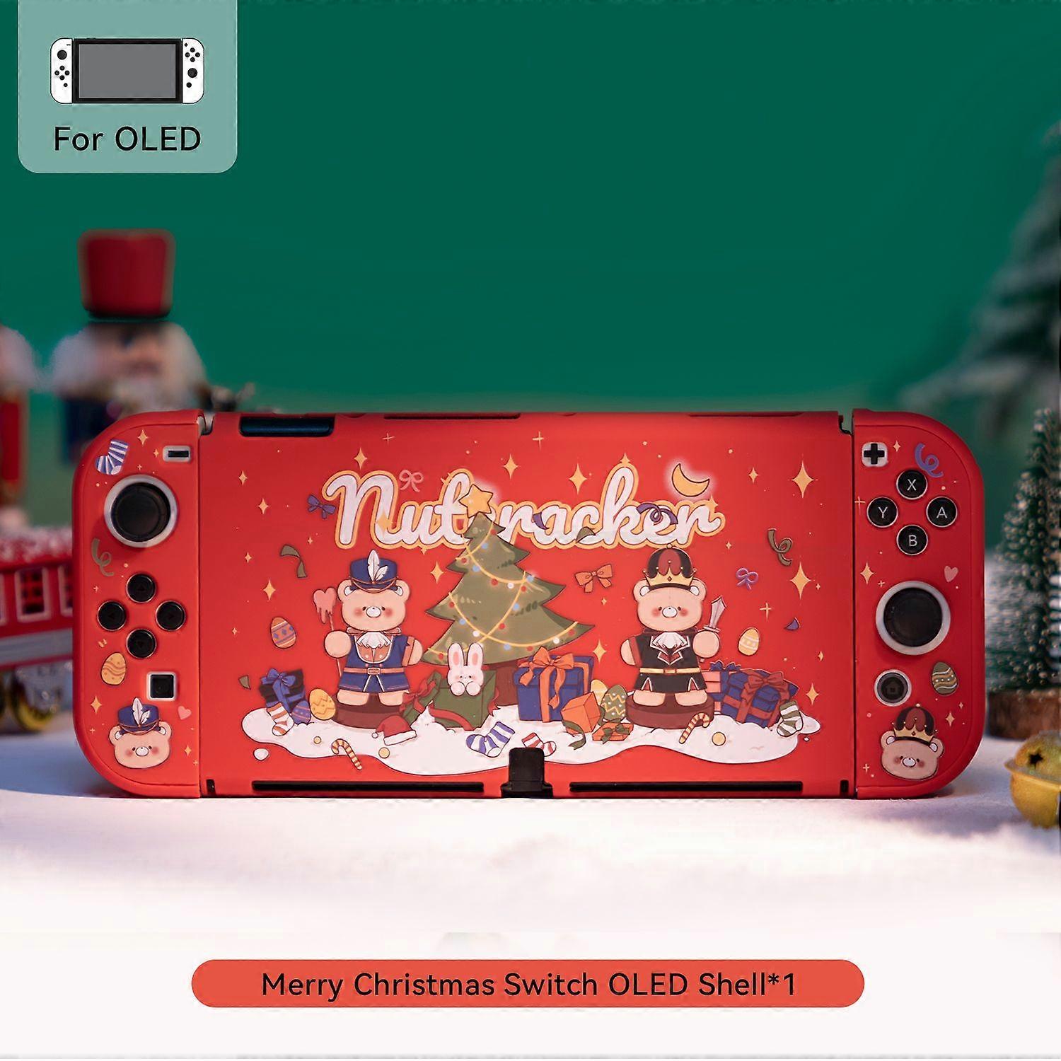 Christmas Theme Nintendo Switch Case Hard Protective Shell For Nintendo Switch OLED NES Game Console Accessories