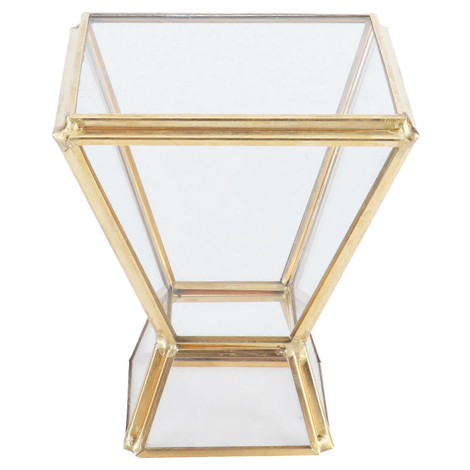 Glass Plant Container Mini Geometric Display Holder for Dining Table Window Balcony Decoration