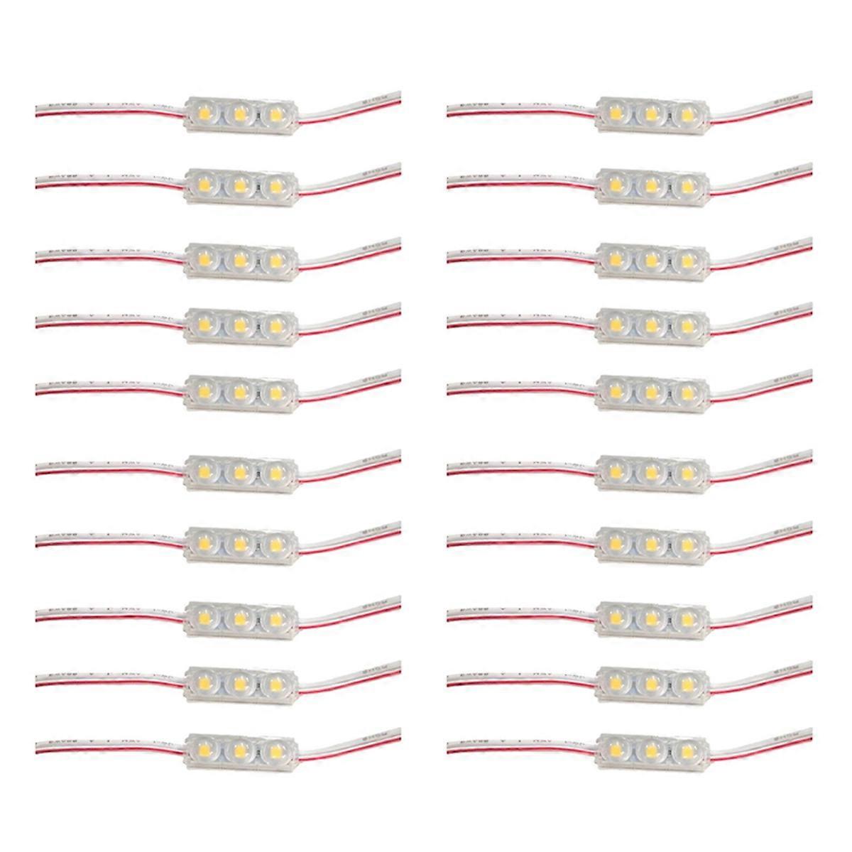 20pcs SMD LED Module Lighting IP67 Waterproof 3 LED Back Lights DC12V 1.5W Mirror Light Led Module