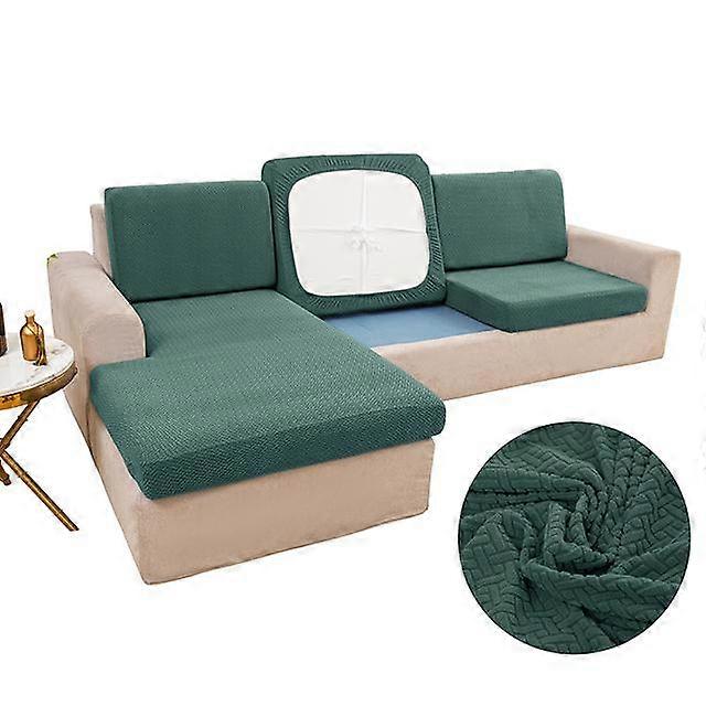 T Jacquard Sofa Seat Cushion Cover Elastic Protector Covers Pets Kids Washable Removable Livingroom Sofas Slipcover 1 /2 /3 /4seat