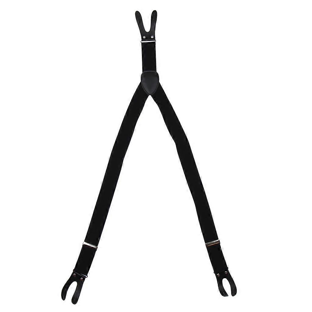 Adjustable Button End Leather Shirt Men's Trouser Suspender