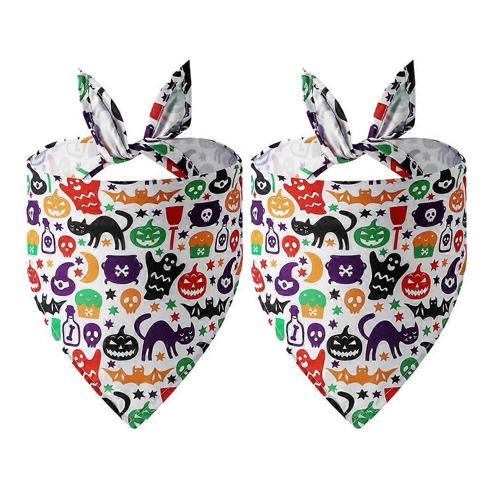Charming Halloween Dog Bandana, Adjustable Stylish Accessory Crafted From Soft Polyester Material