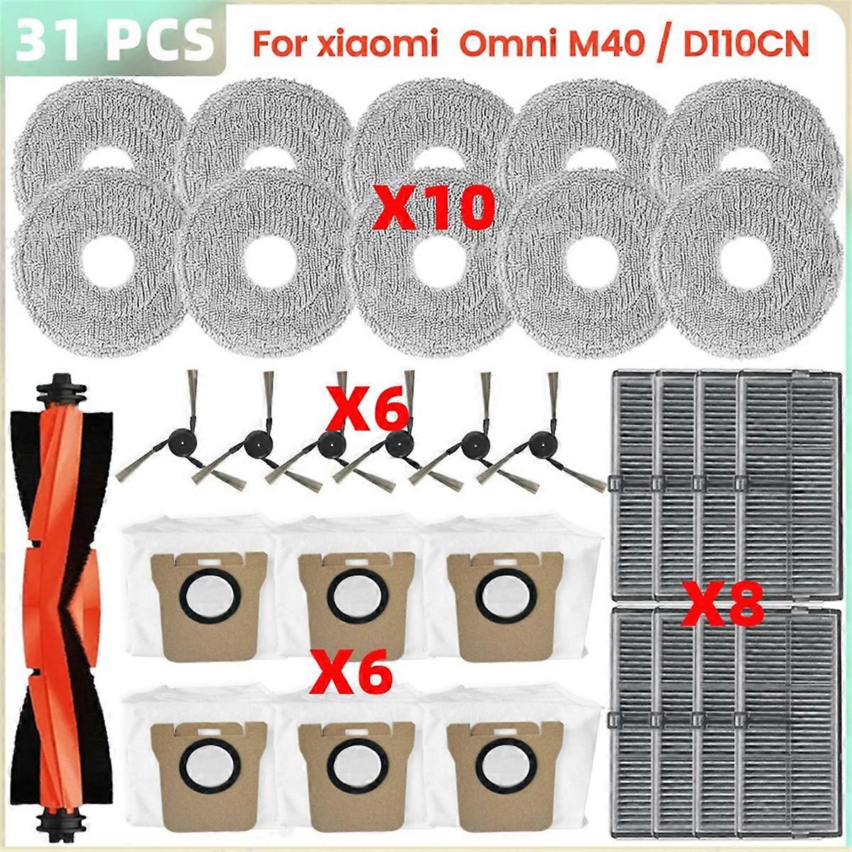 For Omni M40 Vacuum Parts Main Roller Side Brush