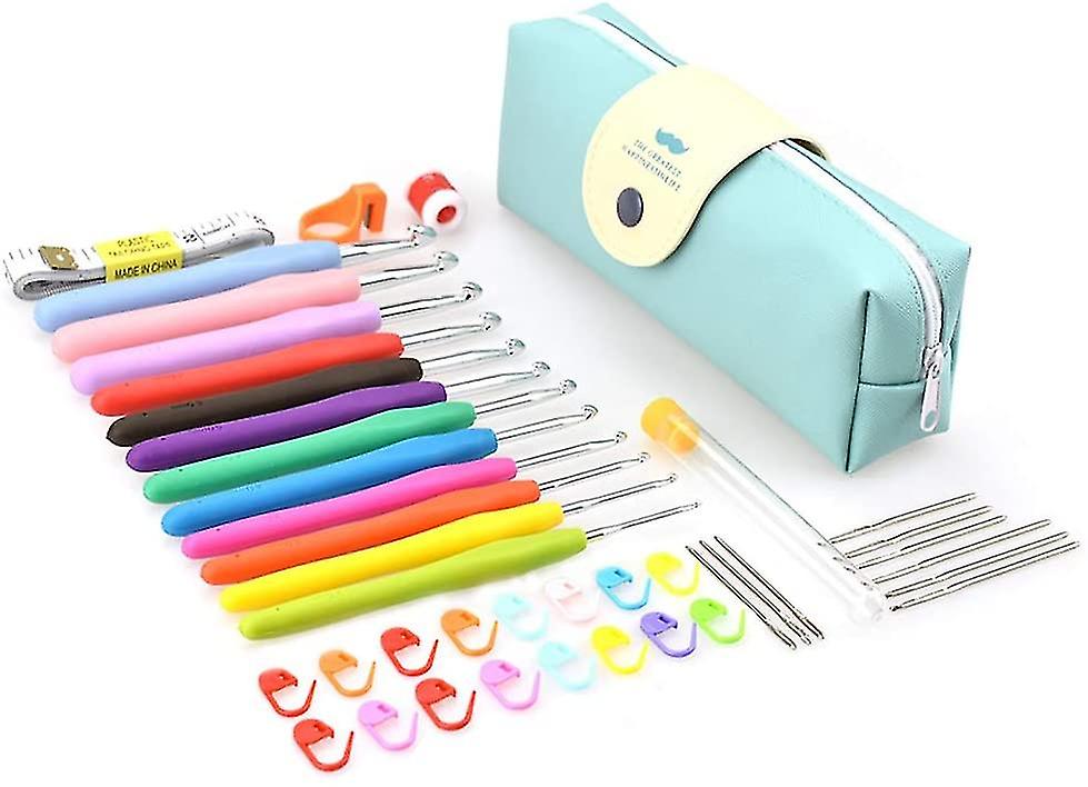 41pack Crochet Hooks Set,knitting Accessories Tools With Case,aluminum Knitting