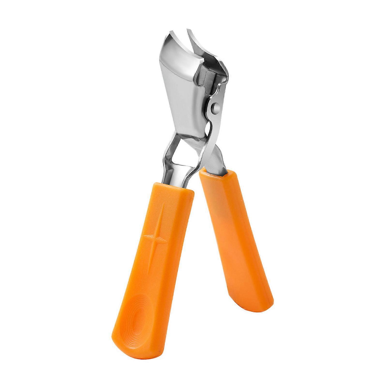 Coupe-ongles ergonomique incliné pour ongles épais avec poignée confortable et mâchoire large Coupe-ongles facile à saisir Orange