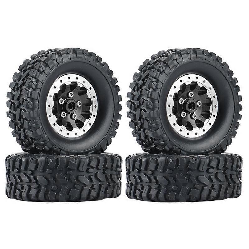 4Pcs Metal Beadlock Wheel Hub Wheel Rim and Rubber Tire,3
