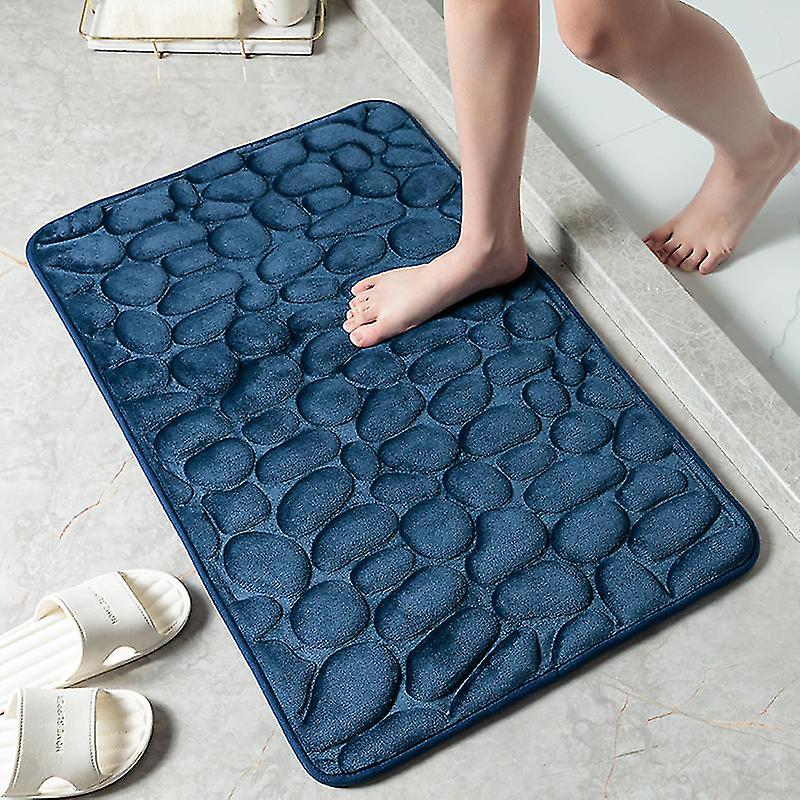Pxcl Pebble Embossed Floor Mats, Absorbent Non-slip Floor Mats At The Entrance Of The Bathroom