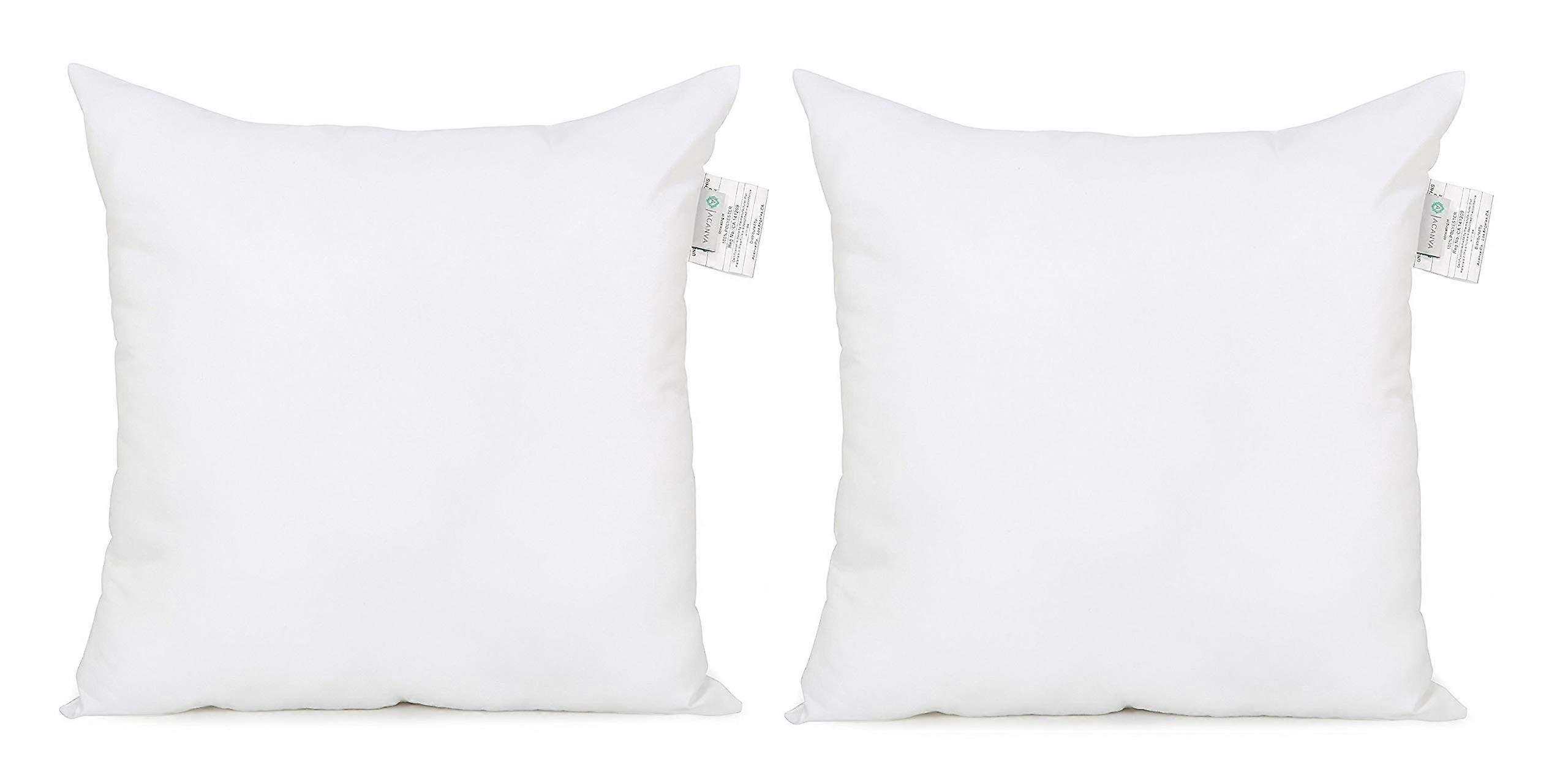 Hypoallergenic square soft throw pillow inserts for decorative cushions and pillowcases, 24 x 24