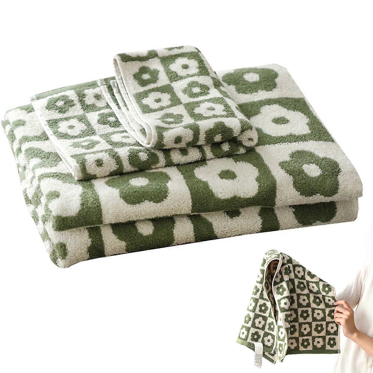 Cotton Hand Towels, Absorbent, Quick Dry, Plush Set, Bathroom, Kitchen
