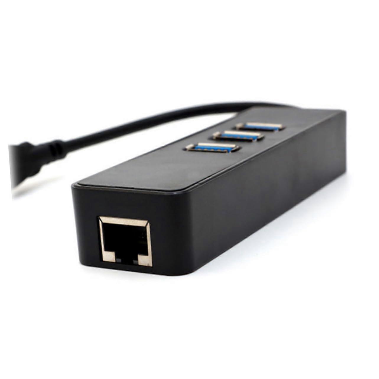 Super .0 to Ethernet Adapter 3 Port Gigabit Network Card Universal Fit For Laptop Desktop