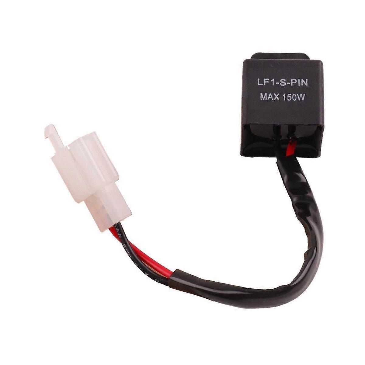 2-Pin Electronic LED Flasher Relay For Motorcycle Turn Signals Hyper Flash Fix 12V DC LED Bulbs