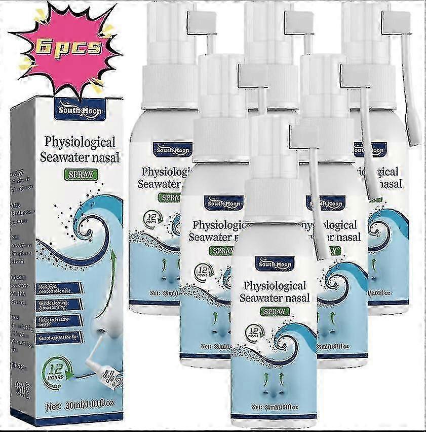South Moon Physiological Seawater Nasal Spray απαλό ρινικό σπρέι καθαρισμού για τη ρινική συμφόρηση και το φαγούρα ρινικό ροχαλητό μύτης Apnea Aids 1pcs