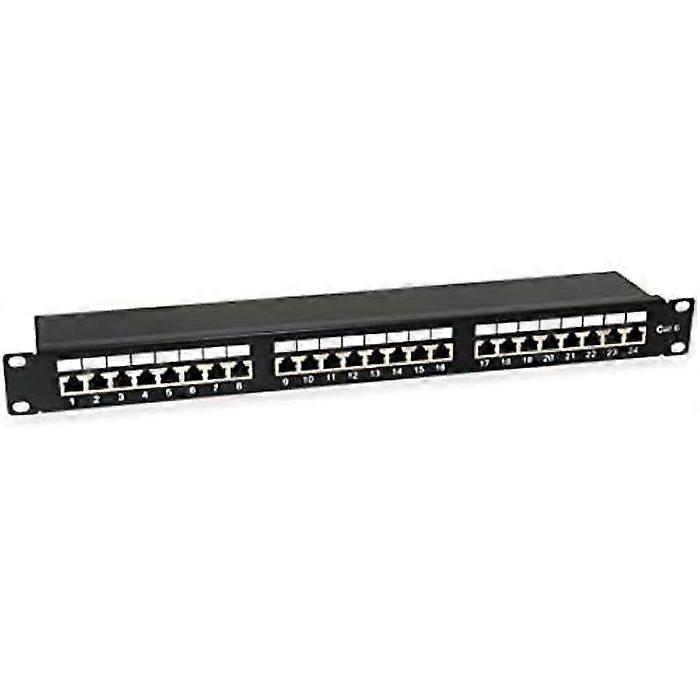 Patch panel - EQUIP - 326425 - 24x RJ45 CAT6 - 19" - 1U - čierny