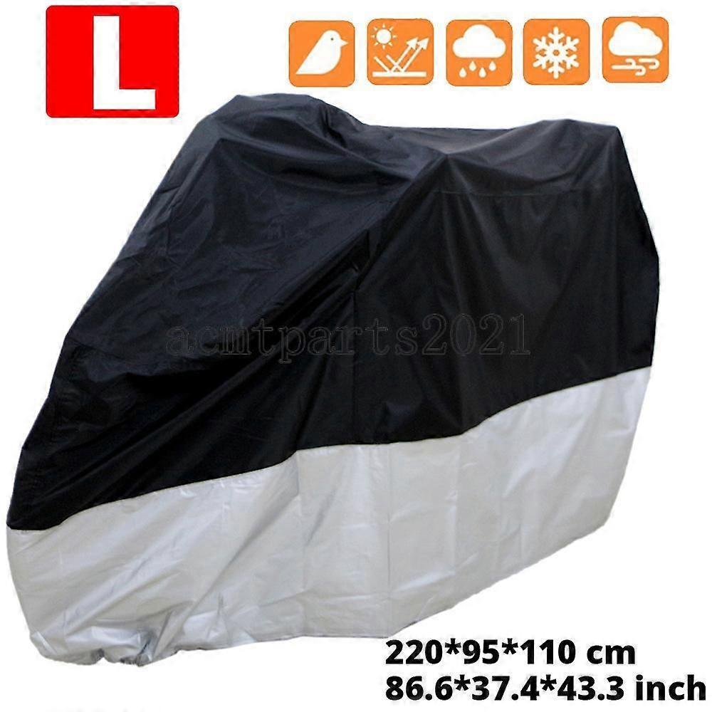 High qualityMotorcycle Cover   Dust Protector Black&Silver for Honda Yamaha