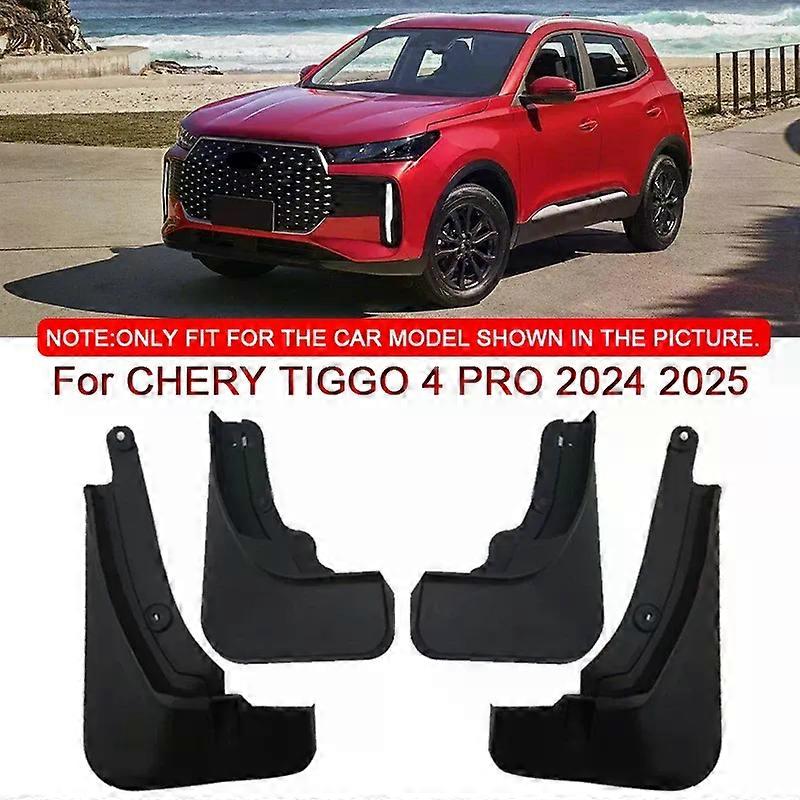 Style de voiture pour CHERY TIGGO 4 PRO 2024 2025 ABS Garde-boue de voiture Garde-boue Garde-boue Garde-boue Avant Arrière Garde-boue Accessoires automatiques