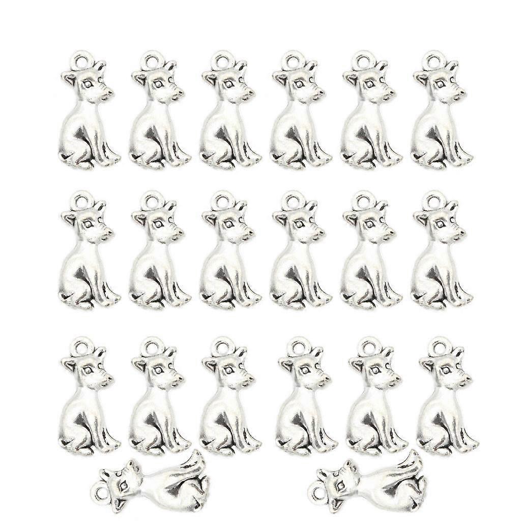 20 Pieces Dog Puppy Charms Pendant Finding Beads Making Accessories Craft