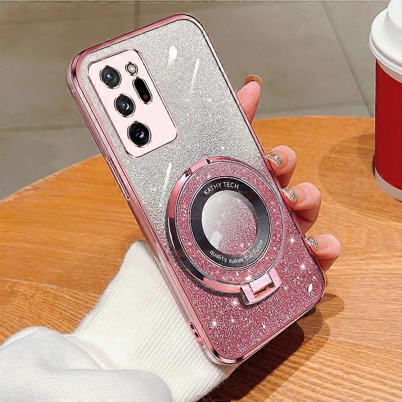 Plated Gradient Glitter Round Holder TPU Phone Case