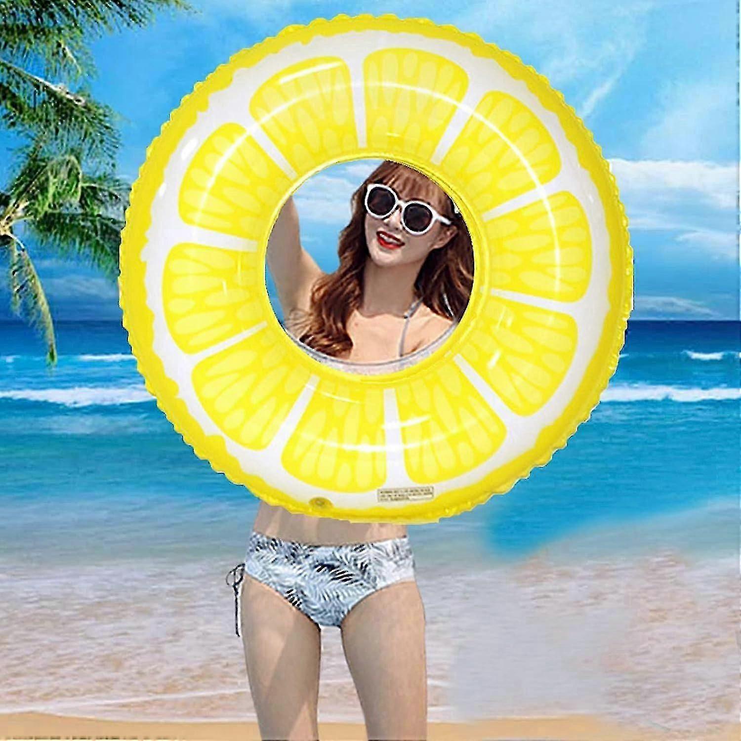 Inflatable Swim Ring, Inflatable Pool Floats Durable Inflatable Pool Floats, Fruits Swimming Rings For Adults Kids Summer Beach Water Float Party, Swi