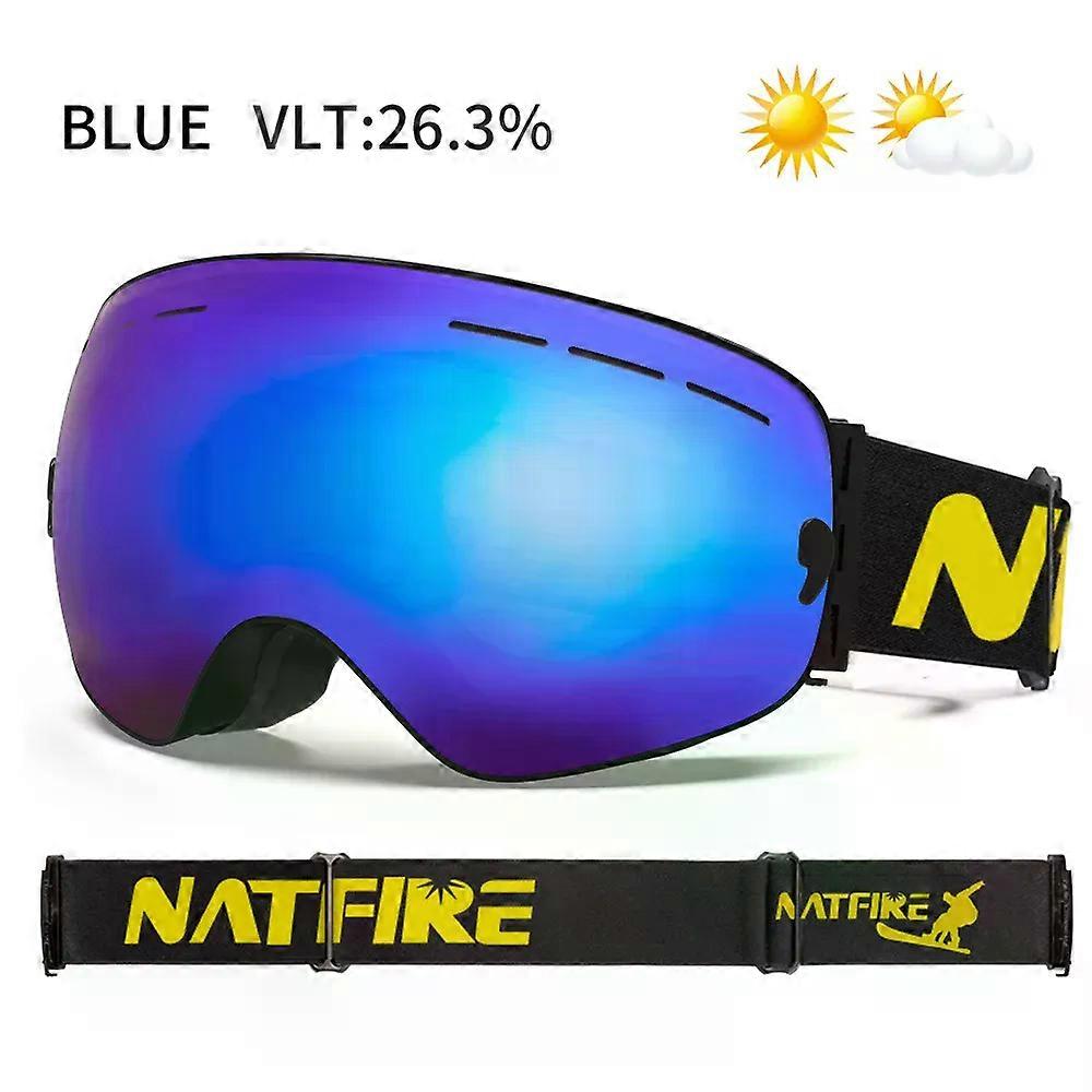 Ski Goggles Pro 100% UV400 Protection Anti Fog Interchangeable Lens Skiing Glasses Snowboard Snow Goggles for Men Women
