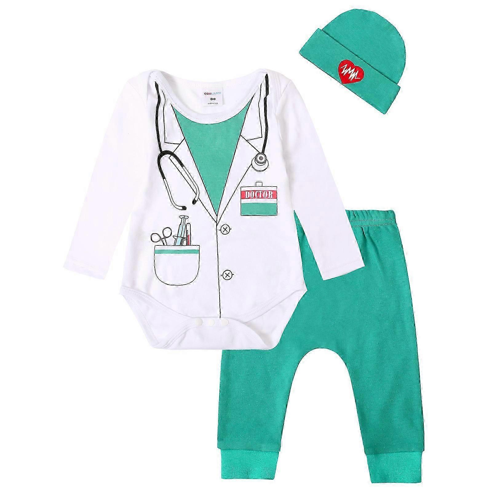 طفل طبيب هالوين زي الرضع البنات الأولاد مستشفى الجراح تأثيري الملابس مجموعة حديثي الولادة التصوير الفوتوغرافي الدعامة الدكتور الزي