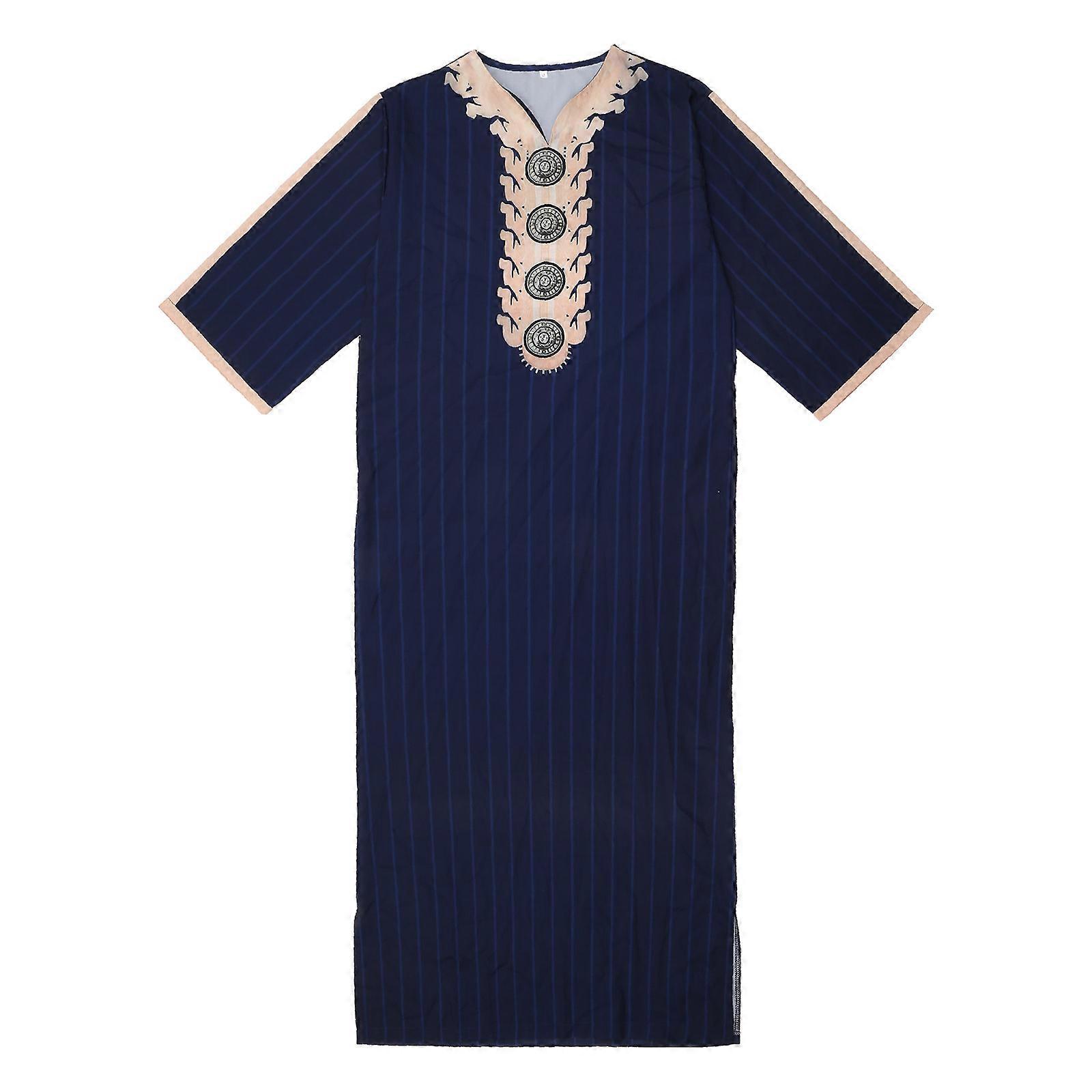 הדפסת קרדיגן סגנון מוסלמי גברים שרוול ארוך תובה מזרח תיכון סעודי ערבי קפטן אסלאמי עבאיה שמלה דובאי חלוקים M