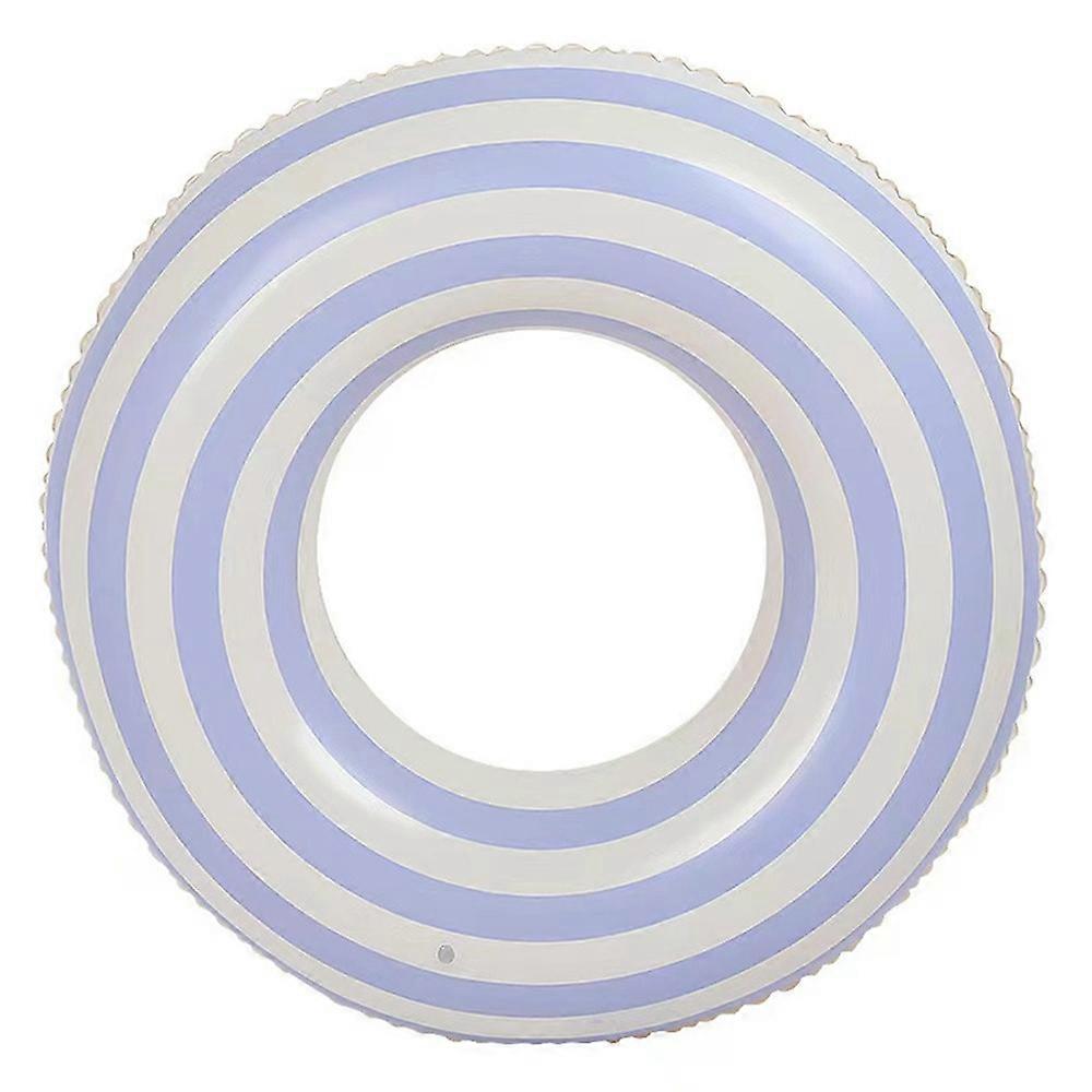 Size 60 Inflatable Retro Striped Swim Ring Anti Flip Thickened PVC Pool Float Ring for Ages 2-4