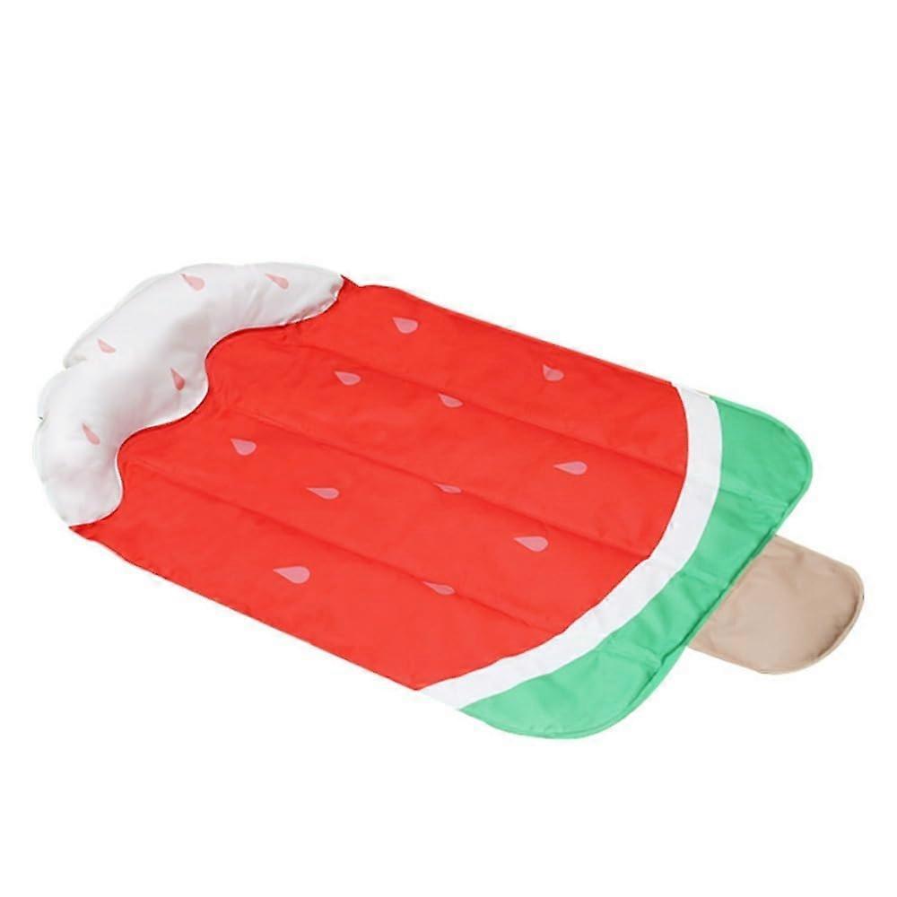 Cooling Pet Pad Summer Ice Mat for Dogs and Cats, Anti-Slip Bed with Fruit Pattern, Ideal for Hot Weather, Large Size