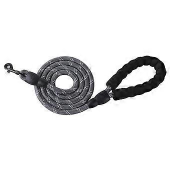 Dog leash with comfortable padded handle for small, medium and large dogs (dark grey)