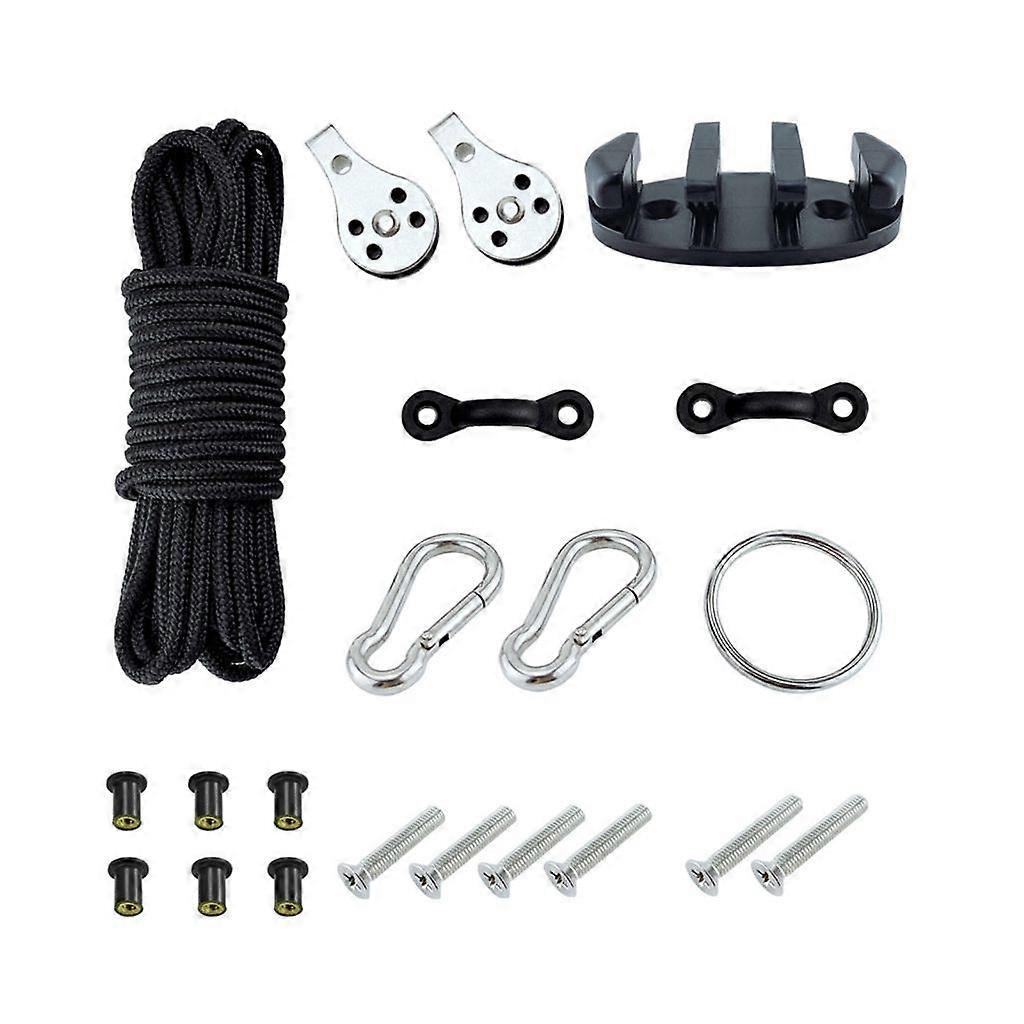 Upgraded Kayak Anchors Trolley Set Complete DIY Boats Rigging Solution Durable