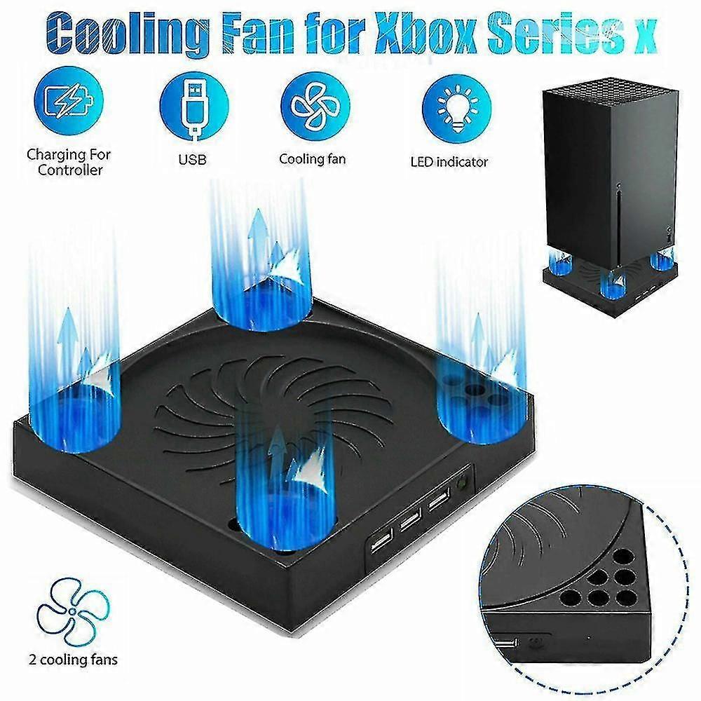 2 hűtőventilátor állítható W/3 USB port töltése az Xbox Series X konzolhoz