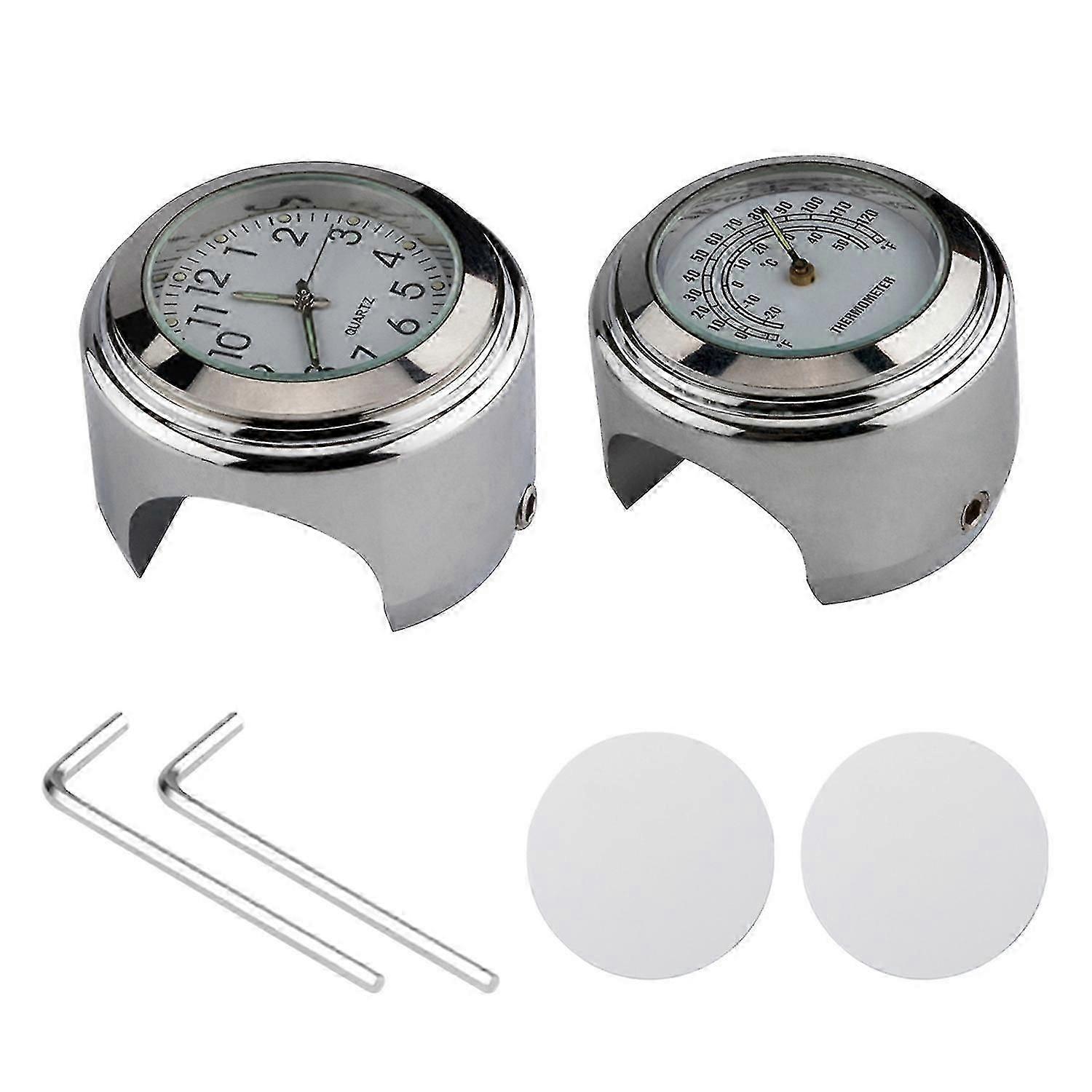 Waterproof Universal Motorcycle Handlebar Clock Bicycle Thermometer Replacement