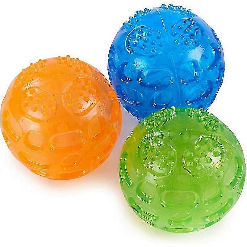 3 Pcs Sound Toy Balls For Dogs Solid And Resistant Rubber