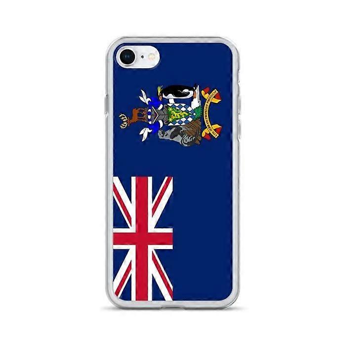iPhone Case - Multicolor - South Georgia Flag - Soft - Silicone - Vertical Model