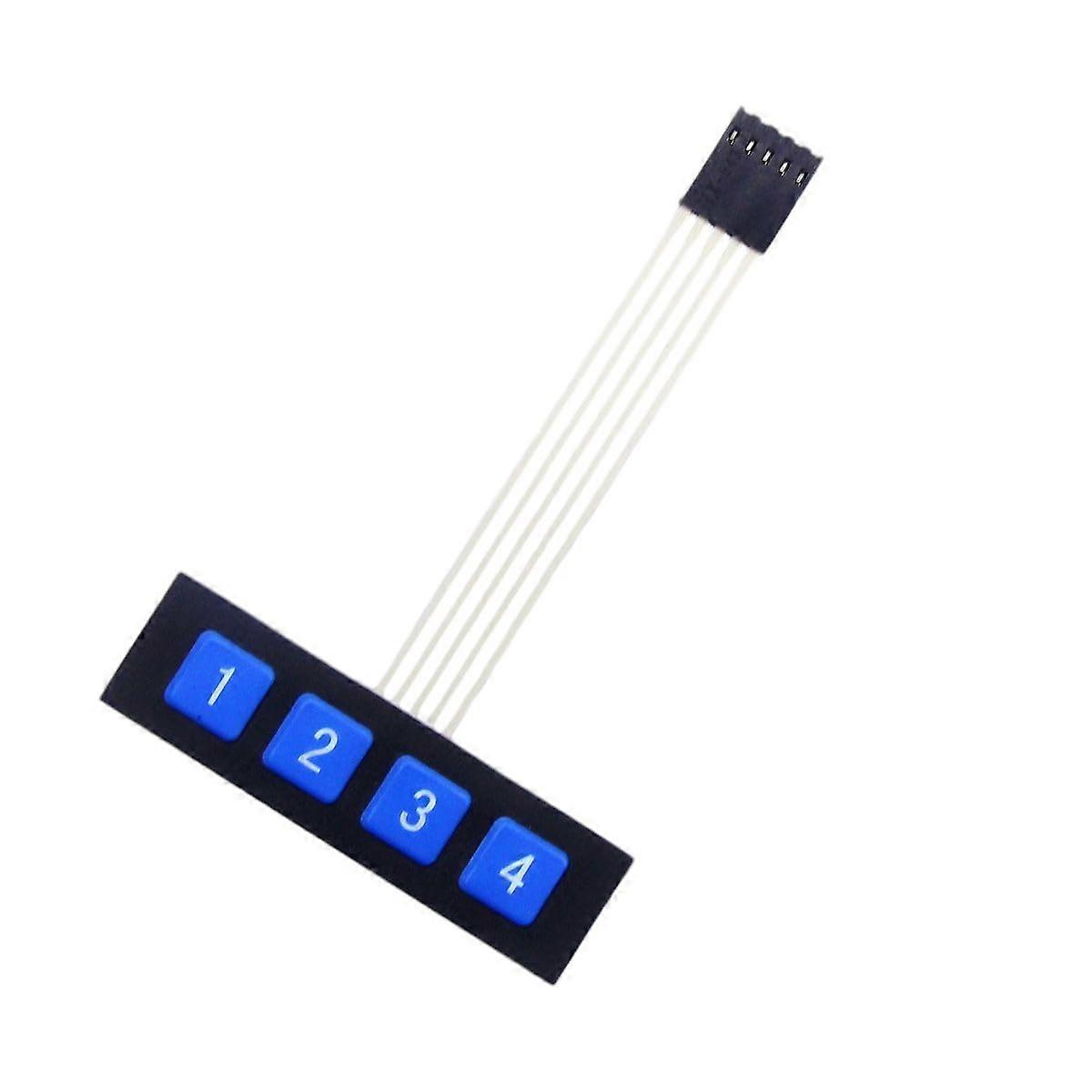 4Key Membrane Switch Keypad 1x4 Matrix Keyboard for Arduino DIY Kit Compatible with 2025 Projects High Quality Design