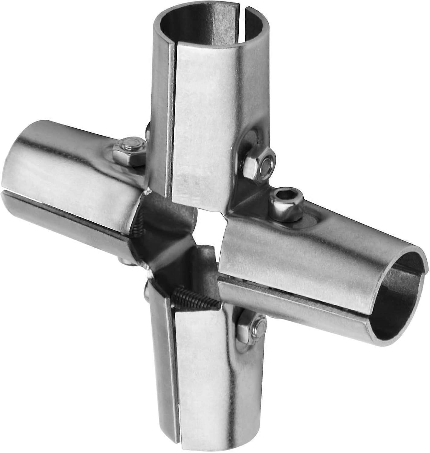 SeraphinaT 8 Sets 1 Inch O.D. 5 Way Connector Structural Pipe Connector Metal