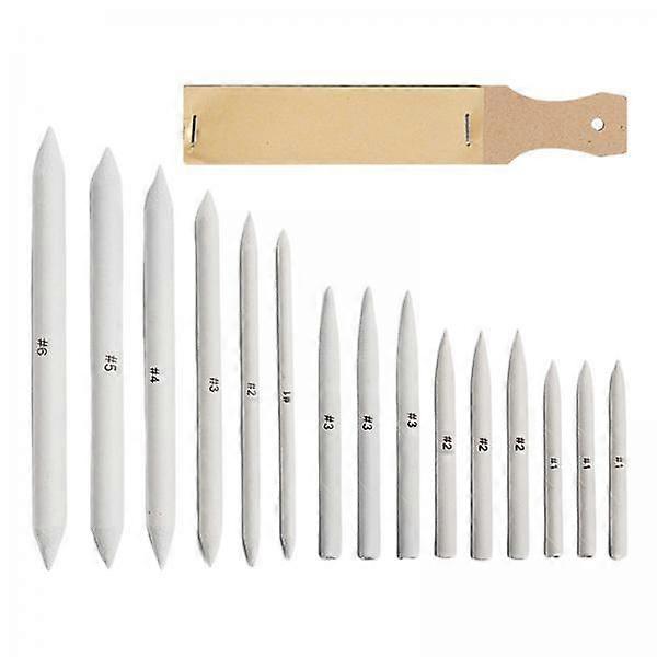 2x 16 Pieces Blending Stumps with Sharpening Tool DIY for Professional