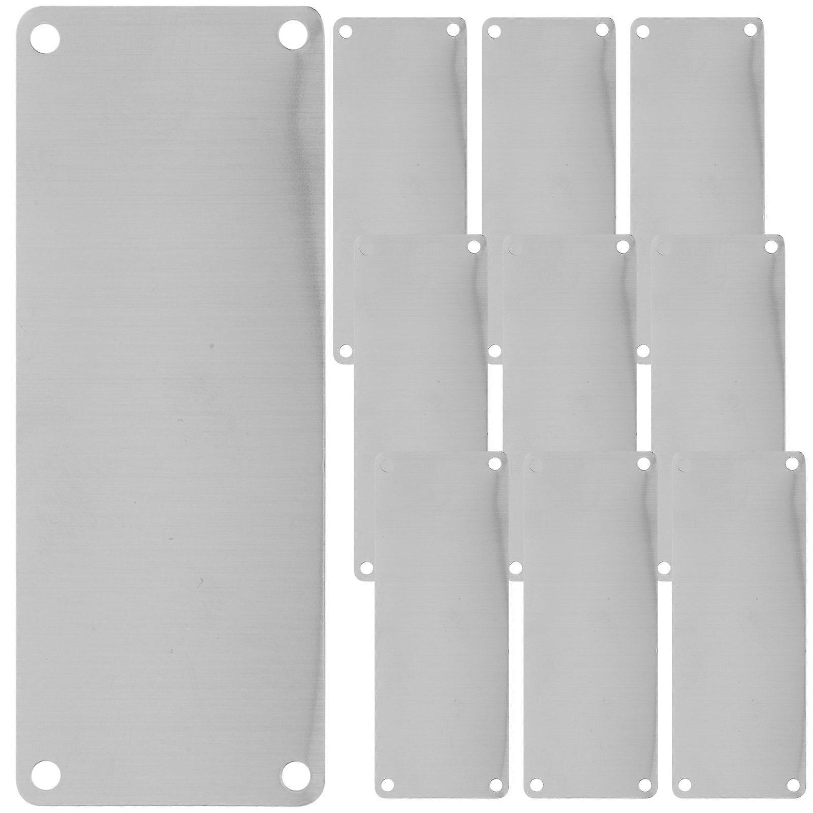 10pcs Name Signs DIY Engraving Blank Signs Multi-function Metal Sign Blanks