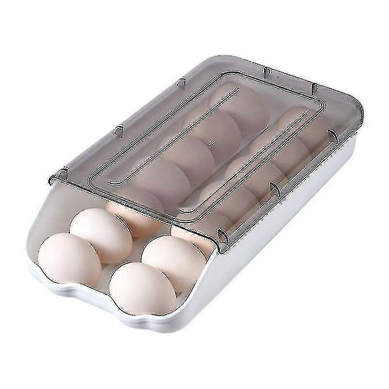 Rolling Egg Carton Refrigerator Egg Roller Kitchen Fresh Storage Box