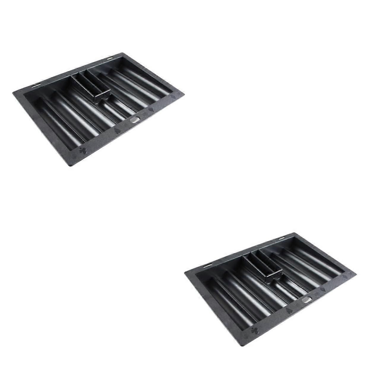 2pcs Poker Table Accessories Poker Chip Tray for Table Storage Dividers Ref: 1695