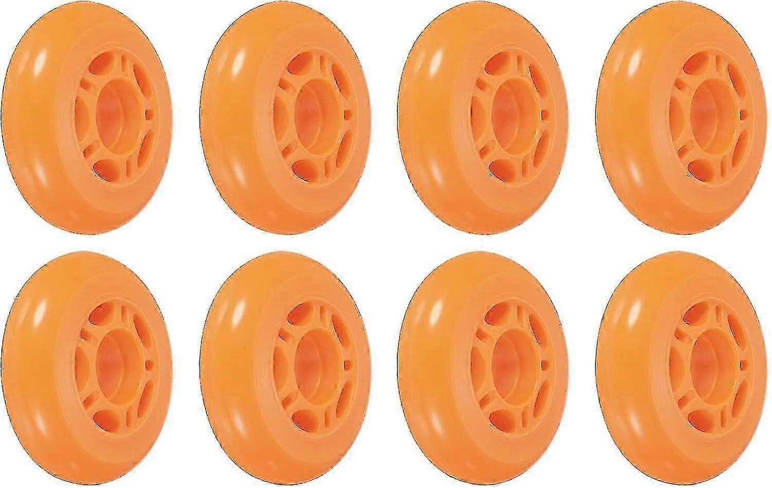70mm OD عجلات تزلج مضمنة 8 حزمة 82A عجلات تزلج الأسطوانة استبدال الملحقات لصف واحد تزلج العجلات داخلي أو خارجي ، برتقالي جديد