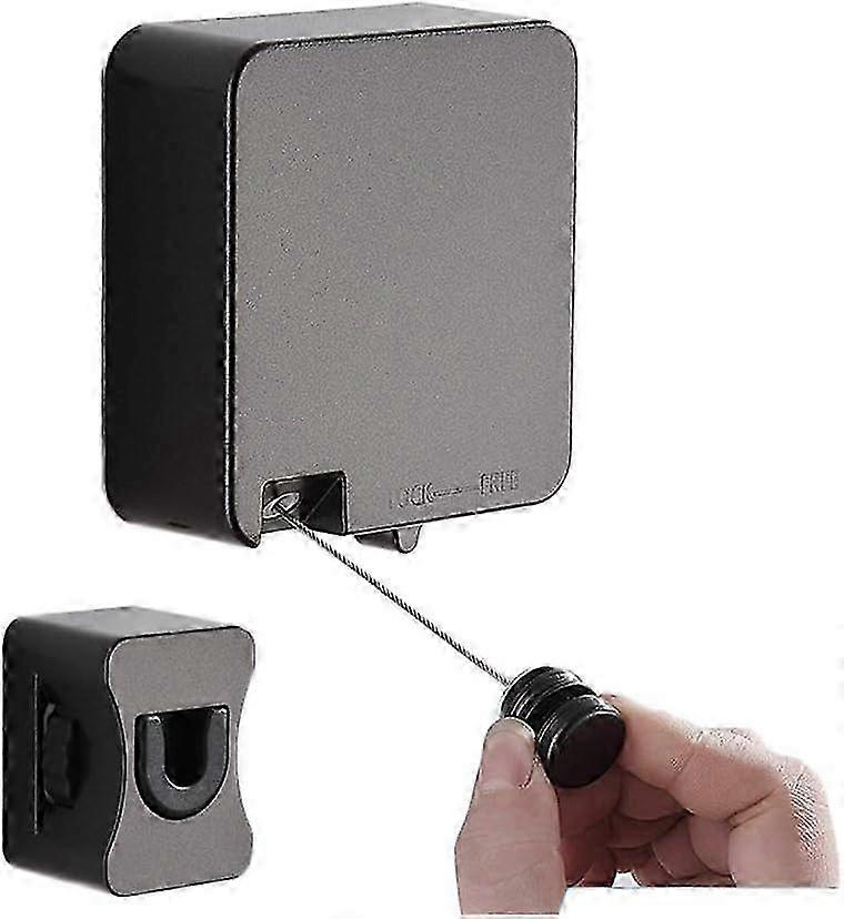 Uttrekkbar klessnor i rustfritt stål - Robust, enkel installasjon for bad og vaskerom - Svart