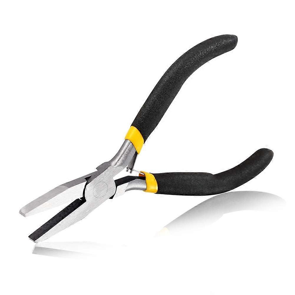 Duckbill Pliers Flat Tip 5 Inch Mini Precision Long Reach Jewelry Making Pliers with Smooth Jaws Non-Slip Handles